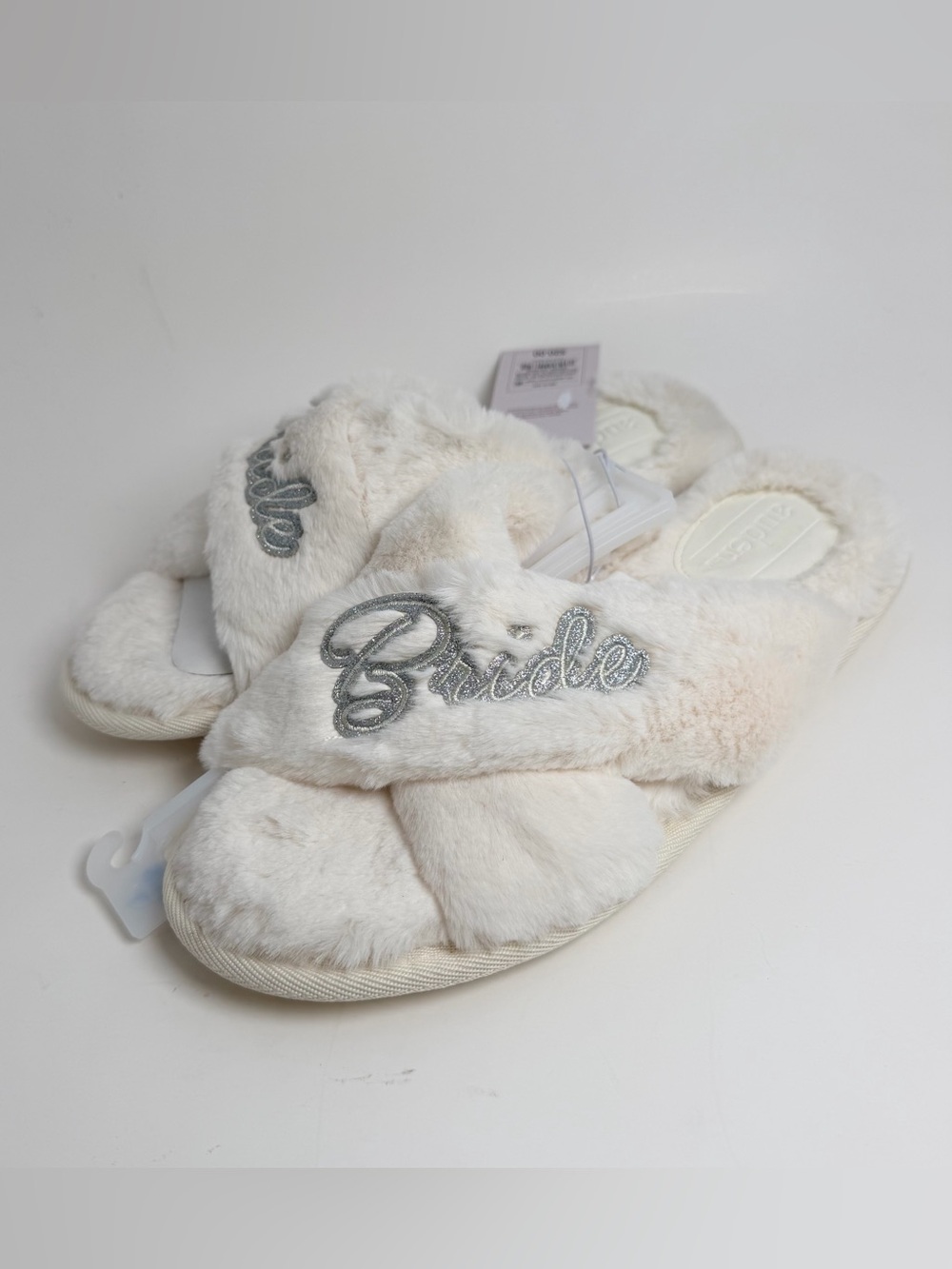 Auden Faux Fur 'Bride' Slippers in Ivory